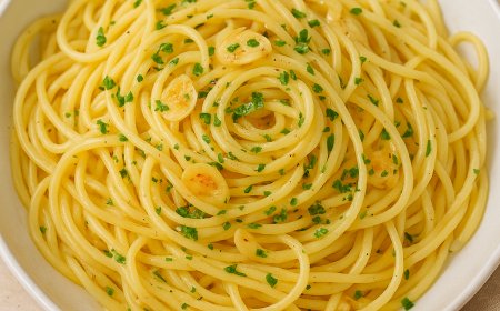 وصفة مكرونة بالثوم والزيت | أكلات سريعة وسهلة التحضير