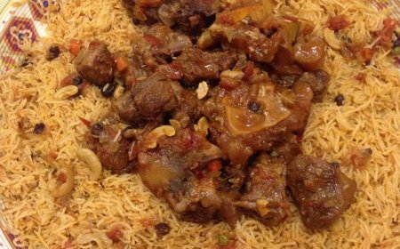 طريقة عمل الكبسة السعودى باللحم والمكسرات