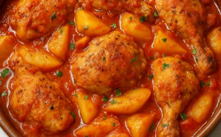 وصفة اقتصادية مشبعة تكفي 5 أفراد: طاجن بطاطس بالدجاج