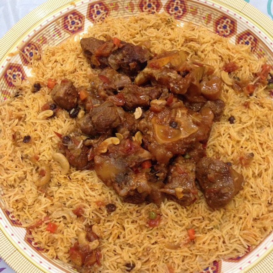 طريقة عمل الكبسة السعودى باللحم والمكسرات