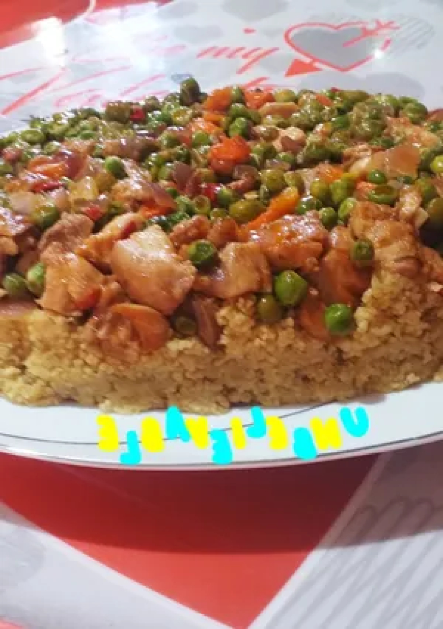 كبسة البرغل بالفراخ والبسلة: وجبة شهية وسهلة التحضير